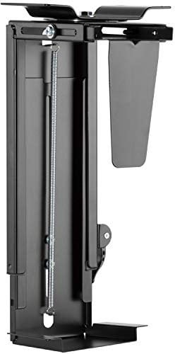 iMount IMPH19 CPU Holder/Under-desk PC Mount: 360° Swivel, Stepless Height & Width Adjustable, in Black