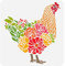 FINGERINSPIRE Huhn Schablone 30x30 cm Hahn Mit Blumen Gras Zeichenvorlage Henne Hahn Bauernhaus Schablone Kunststoff PET Malschablone Für Zuhause Bauernhof Möbel Wand Bodendekoration