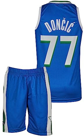 Amdrabola Dallas Luka Doncic Basketball Kinder Trikot Bausatz, Blau, Komm mit Shorts Basketballfans (176,Blau)