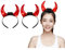 FOMIYES Halloween-Stirnband: LED-Stirnband mit Teufelshörnern – 2 leuchtende rote Horn-Stirnbänder für Männer und Frauen, Foto-Requisite, Geister-Kostüm-Stirnband für Halloween Cosplay-Party