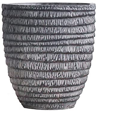 Vaso da fiori Vasi da fiori alti in cemento rotondi, Vaso da fiori da giardino Creativo ondulato Fioriere decorative per interni ed esterni Vasi per piante con fori di drenaggio Piante da appartament