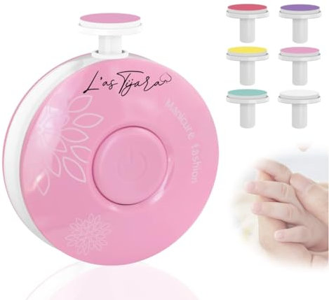 【L'AS Tijara】 Lime à ongles électrique pour bébé Coupe Ongle Bebe Faible Bruit, Lime a Ongle Electrique Bebe et Nouveau-Nés Lime Ongle Bebe et Enfant Soins des ongles (Rose)