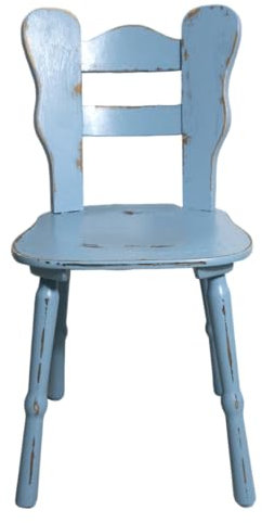 Shabby Küchenstuhl Holzstuhl Stuhl pastell blau 60er Jahre Landhaus Vintage Shabby Chic Möbel
