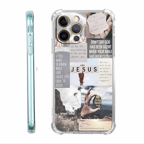 Jesus Quotes Case Compatible with iPhone 12 Pro Max,Christian Bible Verse Case for Women Men,Fashion Trendy TPU Bumper Case for iPhone 12 Pro Max