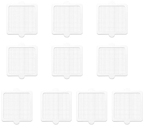 Lot de 10 filtres à Cheveux carrés pour Baignoire - Accessoires de Salle de Bain