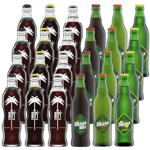 Afri Cola & Bluna Limo, 24 bottiglie da 0,33 l, con pegno riutilizzabile