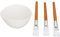 Facemask Mixing Tool Set, Wooden Brush Set, Reusable Silicone Face Mask Bowl, Multifunctional, Adjustable Thickness, Ideal for Oils and Moisturizers