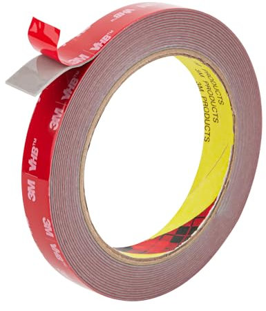 FIXCHORD 3M VHB Double Sided Tape Heavy Duty, Double Sided Mounting Tape, Waterproof Strong Mounting Adhesive Tape for LED Strip Light, Car, Home&Office Decor, Grey (15.4FT×0.59IN)