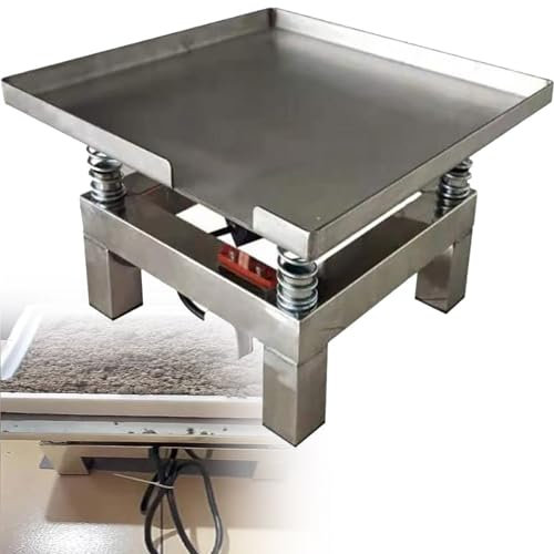 GEJLELDS Concrete Vibration Table, Electric Vibration Test, Mini Stainless Steel Vibration Table, Benchtop Test Block Vibration Platform, Square Dental Vibrator Vibr,35 * 35cm