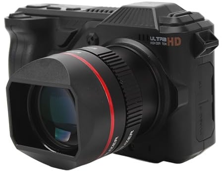 Digital Camera, 5K 50MP Vlogging Camera, WiFi Night Vision DSLR Camera with 4 Inch HD Screen, 50X Digital Zoom, Auto Focus, Anti Shake, 64GB Card, for Travel, Outdoor Photography