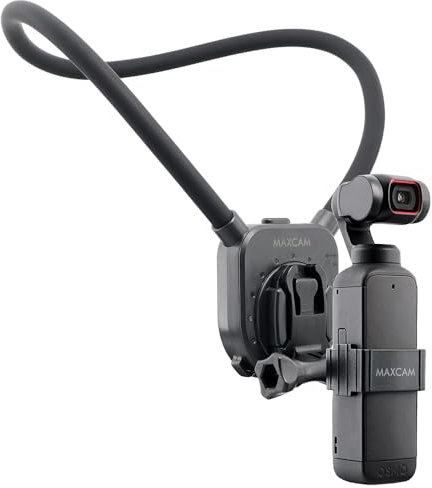 MAXCAM Halshalterung Kompatibel mit DJI Pocket 2, Solider Aluminiumring Radfahren Angeln First Person Perspective Shooting vlog