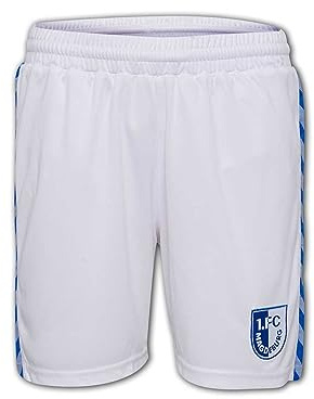 hummel 1. FC Magdeburg Home Short 23 24 weiß FCM Heim Fußballhose Hose Turnhose, Größe:5XL
