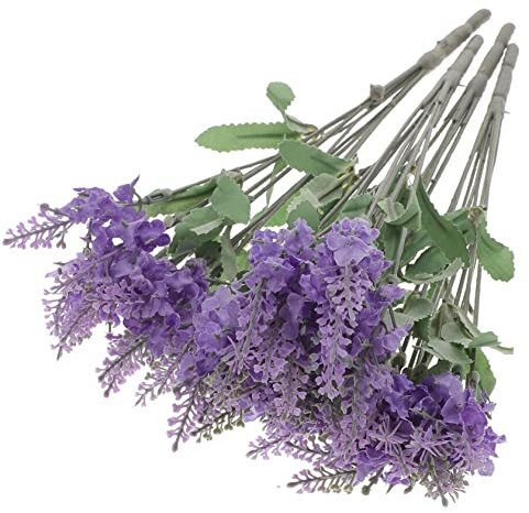 FUNOMOCYA 4er-Set Künstlicher Lavendel Dekoration Natürliche Pflanze Aus Plastik Für Außen Scene Ornament Für Tischdekoration