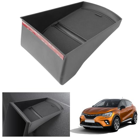 GAFAT Compatible con Renault Captur 2 Hybrid E-Tech 2020-2024 9,3 Consola Central Caja de Almacenamiento, 9,3 Easylink para Captur 2 Bandeja Organizadora detrás de Pantalla, Captur 2 Accesorios