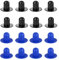 BDSHUNBF 8 Pack Pool Wall Plugs, Swimming Pool Filter Pump Strainer Hole Plug Stopper, Pool Wall Plugs Replacement, Pool Plug Stopper, Pool Plugs for Above Ground Pool (Blue, Black)