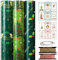 FullJoyHut 3 Rollen Weihnachtsgeschenkpapier je 43cm x 3M - Grünes Geschenkpapier Weihnachten Rollen Set, Weihnachtspapier mit Geschenkanhänger Geschenkband für Xmas Geschenkverpackung