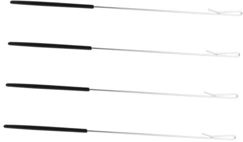 HOMOBABE 4 Stück Handpuppen-Joystick Zubehör Für Handpuppen Puppenstab Bauchredner Dummies Marionette Steckt Hände Holzpuppenkämpfer Puppenständer Aus Holz Silver Rostfreier Stahl