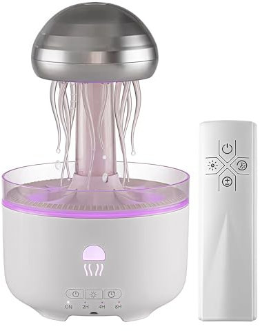 Essential Oil Diffuser, 320ml Aromatherapy Diffuser with Timer, Auto-Off Safety Switch, Color-Changing LED & Remote Control, Jellyfish Electric Diffusers Air Humidifier for Bedroom, Home