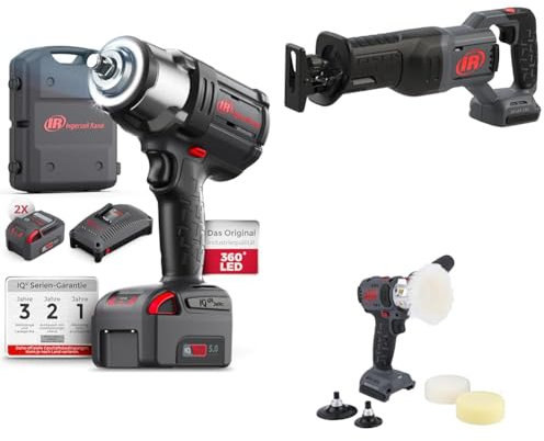 Ingersoll-Rand W7172-K22B-EU Akku Schlagschrauber, 3/4 20V, 2 x BL2022 Li-Ion-Akkus 5,0 Ah und Ladegerät-Satz in 1 Tragekoffer