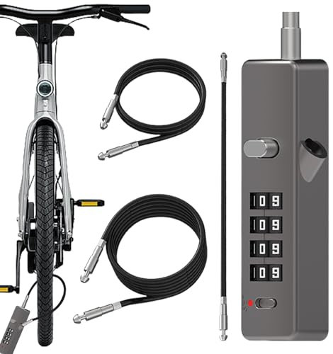 Bike Lock Combination,Bike Locks Heavy Duty Anti Theft | Weatherproof Uncuttable High-Security Chain Combination for Travel Storage Commuting Outdoor Gate Motorcycle Campus