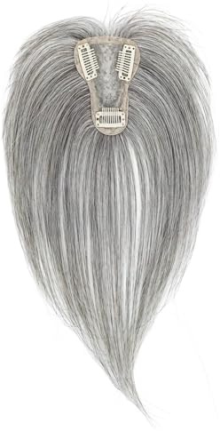 25,4 cm grauer Clip in Pony für dünnes Haar, Kunsthaarverlängerung, Topper mit 360° voller Abdeckung, elegantes Clip-On-Design