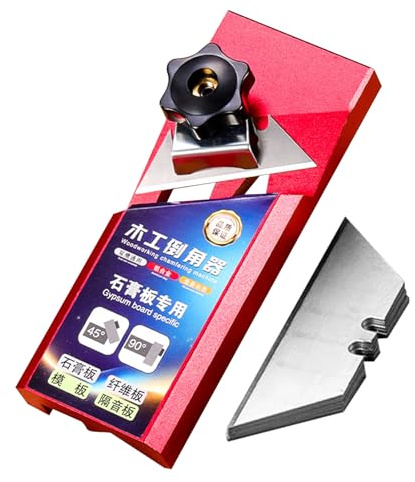 Rrlihjgu Plaster Planing Tool - Aluminum Alloy V-Cutter for Gyproc,Multifunction 45 Degree Beveling Machine with Non-Slip Edge for Placo Cutting, Home Plumbing and Work