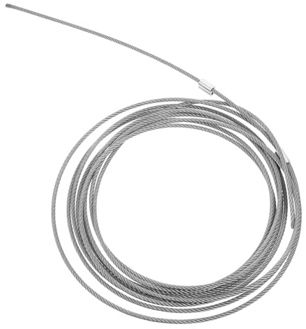 jojofuny Câble en Acier 6 Mètres pour Porte Garage Sectionnelle Levage Fiable et Installation Facile pour Usage Résidentiel