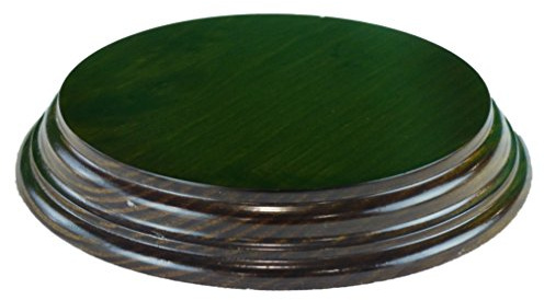 Socle rond vernis - - en bois massif teinté noyer Diámetro 15 cms.
