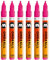 Molotow One4All 127HS Acryl Marker (2,0 mm Strichstärke, hochdeckend und permanent, UV-beständig, für fast alle Untergründe) 6 Stück Farbe 217 neonpink floureszierend
