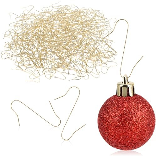 com-four® 300x Haken für Weihnachtsbaumschmuck - Schnellaufhänger Doppelhaken für Weihnachtsbaum-Deko - Christbaumkugel-Aufhänger, Baumhaken als Deko-Anhänger