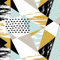 20 Servietten Triangle Mosaik mintgr?n/Muster/Kunst/abstrakt 33x33cm