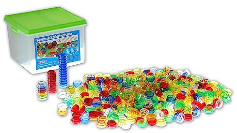 tickit 73091 Stackable Counter, Translucent | tickit Stackable Counter is ideal for creative construction and fine motor development.