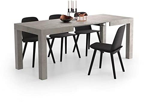 Mobili Fiver, Ausziehtisch Küche, First, Zementoptik, 120-200 x 80 x 76 cm