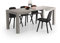 Mobili Fiver, Ausziehtisch Küche, First, Zementoptik, 120-200 x 80 x 76 cm