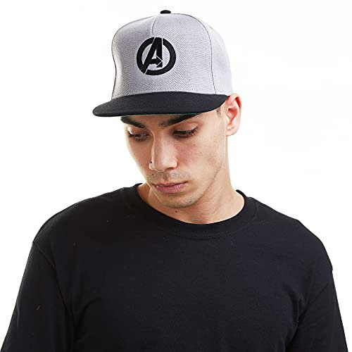 Marvel Herren Avengers Logo Baseball Cap, Grau (Grey/Black Gbe), Einheitsgröße