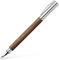 Faber-Castell 148580 - Füllfederhalter AMBITION Nussbaum, Federbreite M, inkl. Geschenkverpackung und Konverter