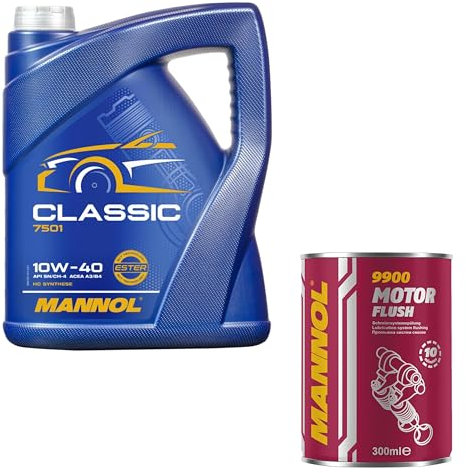 5L Motoröl MANNOL Classic 10W-40 1x MANNOL Motor Flush ADDITIV