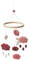 Sebra - Filz-Babymobile - Wolken - candy pink - Wolle / Holz - H: 57 cm - D: 22 cm