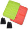 AUBEY 2er Thermo Sitzkissen Outdoor Faltbar, Sitzunterlage Outdoor Kinder Sitzmatte, Wasserdicht Spielplatz Matte, Wander Jagd Zubehör Garten Stadion Hunting Camping (Rot und Grün)
