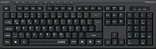 SCHWAIGER KB1000 Tastatur QWERTZ Business deutsches Layout USB Keyboard Computer PC Laptop Office Arbeit kabelgebunden aufstellbar 1,5m schwarz