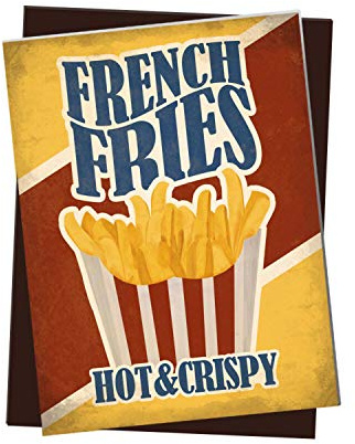 Kühlschrankmagnet mit American Diner Classics - French Fries Motiv