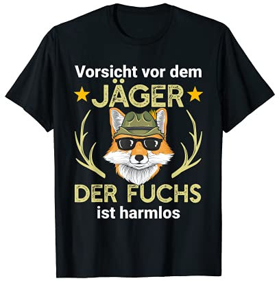 Lustiges Fuchs Jäger Jagd Wald Füchse T-Shirt