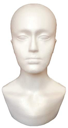 SOLUSTRE Männlichen Styropor Mannequin Kopf Perücke Kopf Stehen Halter für Stil Modell Display Haar Haarteile Hüte Make- Up Praxis Werkzeug