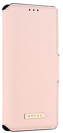 BeyondTop Lederhülle für Samsung Galaxy F22 Hülle, Kreuznarbenöl-Lederholster Flip Case Hülle Handy mit Kartenfach Stand, Tasche Cover Etui Handyhülle für Samsung Galaxy F22-Rosa