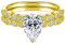 Dsnyu Eheringe Silber mit Gravur, Birne Weiß 6X9Mm Zirkonia Vergoldet 2Pcs Ring Set Träne Eheringe mit Vorsteckring 62