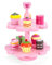 SOKA Wooden Magnetic Cake Stand Heart Afternoon Tea Party Pretend Play Pink Cupcake Muffin Food Toy Playset Role Play Educational Development for Kids Children Girls 3 years old +