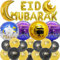 MEZHEN Luftballon Eid Mubarak Ballon Ramadan Folienballon Mond Latex Luftballons Girlande Eid Mubarak Dekoration Banner Luftballons Schloss 27 Stück