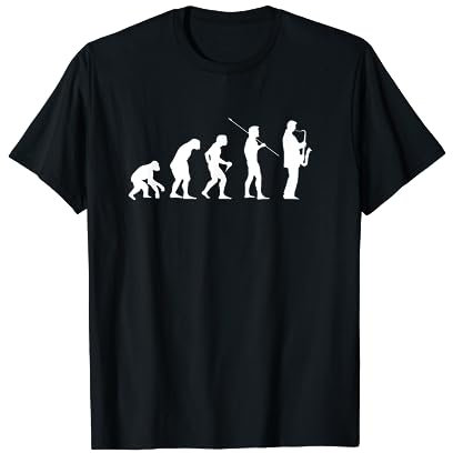 Saxophon Sax T-Shirt - Saxophonist Evolution Saxophon T-Shirt