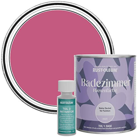Rust-Oleum Pink Water-Resistant Bathroom Tile Paint in Matt Finish - Raspberry Ripple 750ml