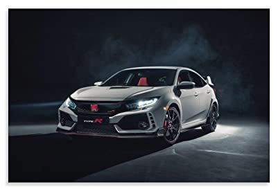 Supercar Poster für Honda Civic Typ R Rennauto-Poster, dekoratives Gemälde, Leinwand, Wandposter und Kunstbild, modernes Familien-Schlafzimmer, Dekor-Poster, 30 x 45 cm